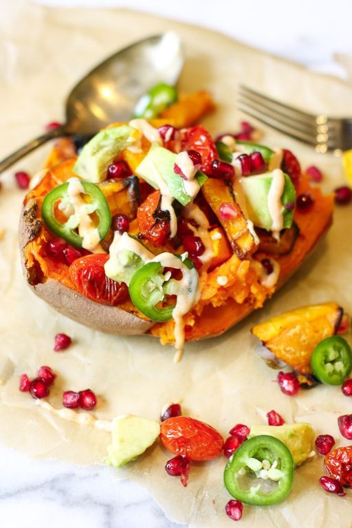 Butternut Squash and Sweet Potato Stuffed Peppers