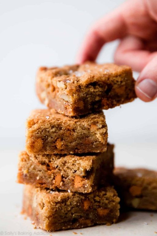 Butterscotch Blondies with Sea Salt