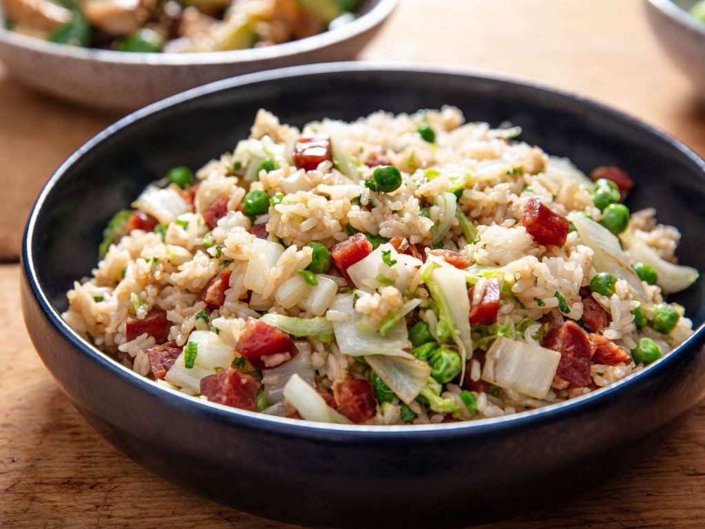 Cabbage and Sausage Fried Rice