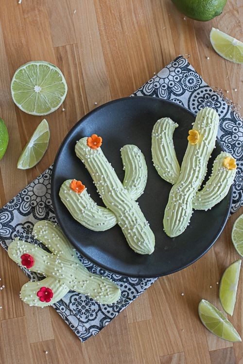 Cactus-Shaped Lime Cookies