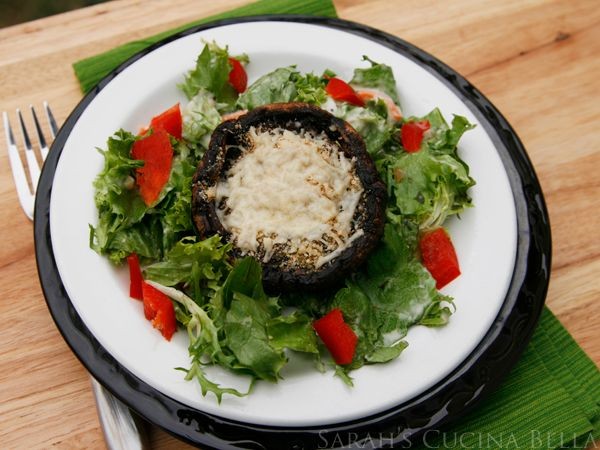 Caesar Salad Stuffed Portobello Mushrooms