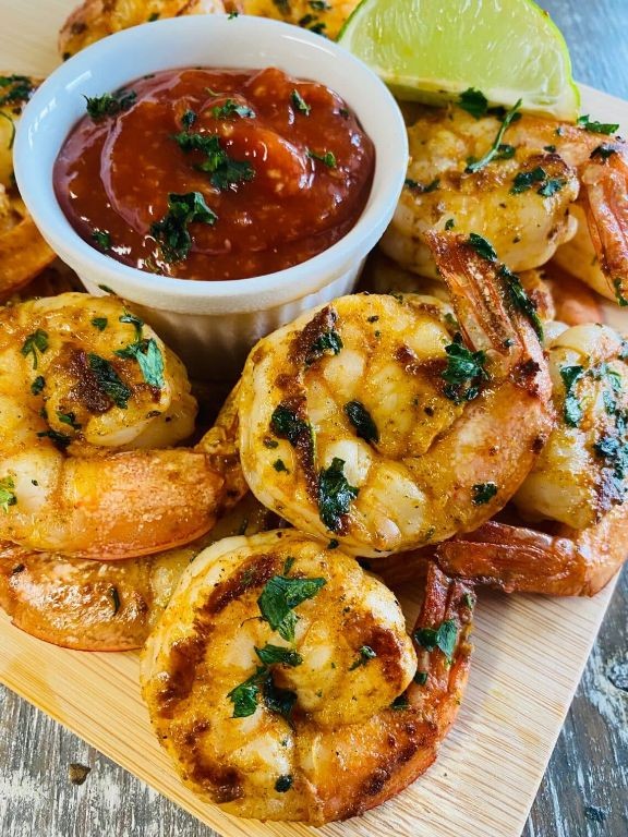 Cajun Blackstone Shrimp Skewers