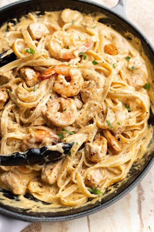 Cajun Chicken and Shrimp Pasta