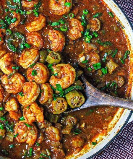 Cajun Okra and Shrimp Stew