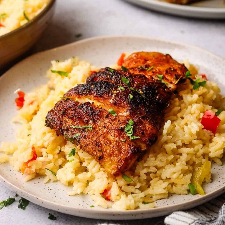 Cajun Rice with Blackened Catfish
