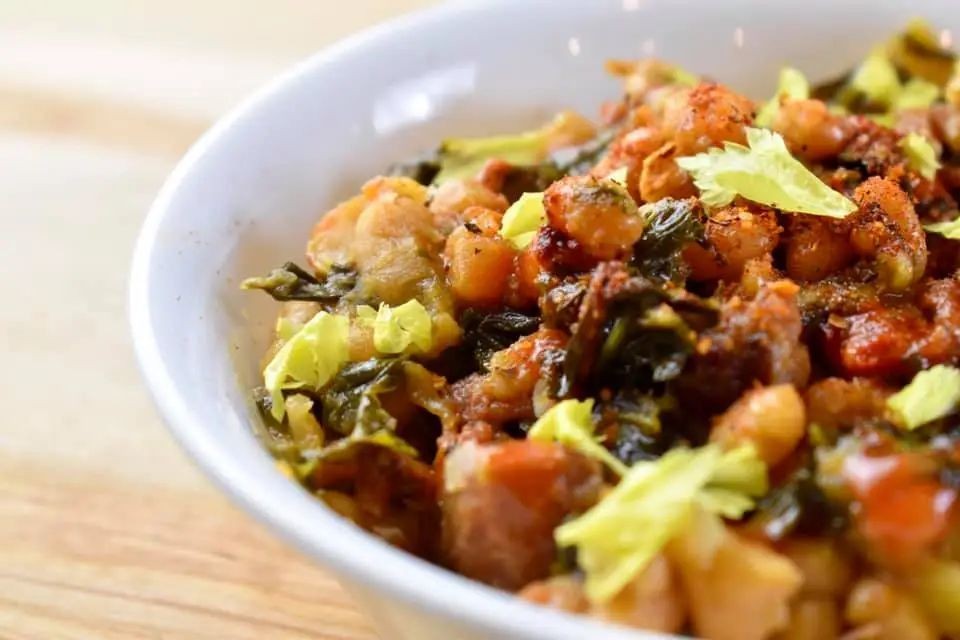 Cajun Rice with Smoked Turkey and Greens