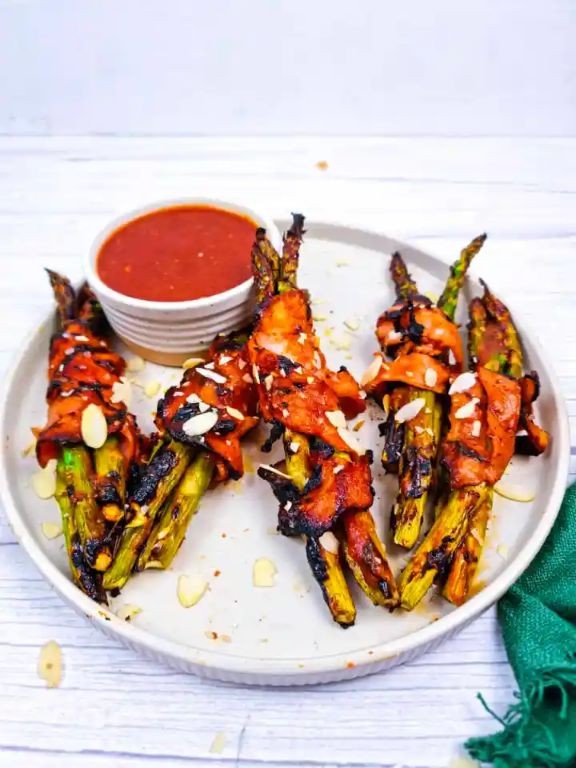 Cajun Seasoned Bacon Wrapped Asparagus