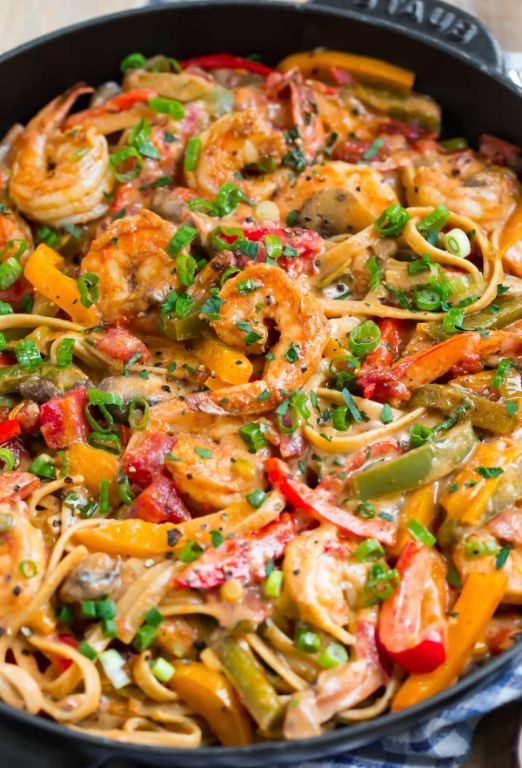 Cajun Shrimp and Bell Pepper Pasta