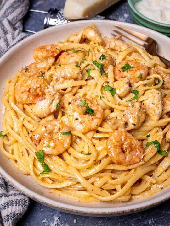 Cajun Shrimp and Chicken Scampi