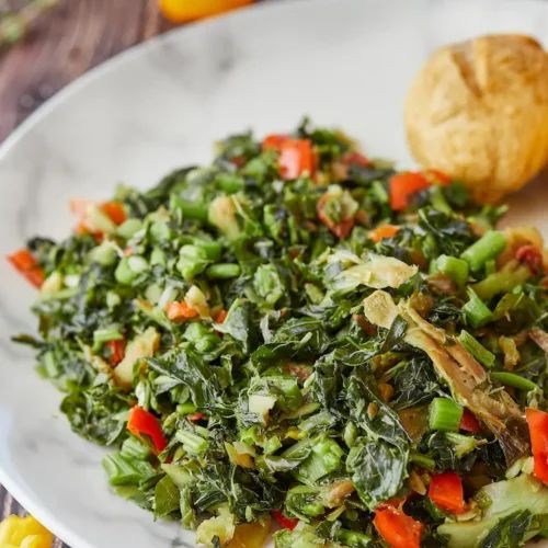Callaloo with Salted Cod