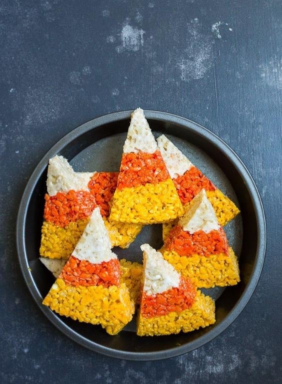 Candy Corn Rice Krispie Treats