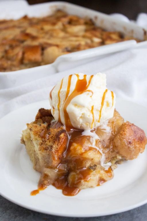 Canned Apple Bread Pudding