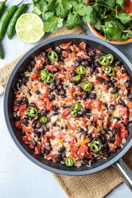 Canned Black Bean and Rice Skillet