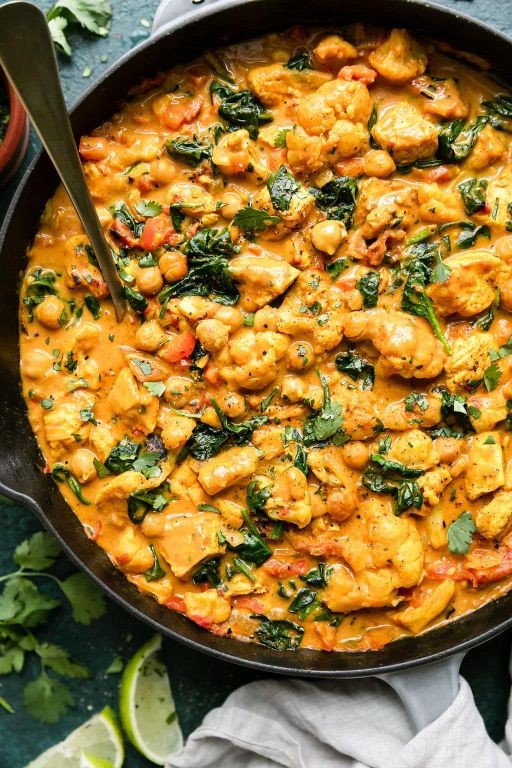 Canned Chicken and Chickpea Curry
