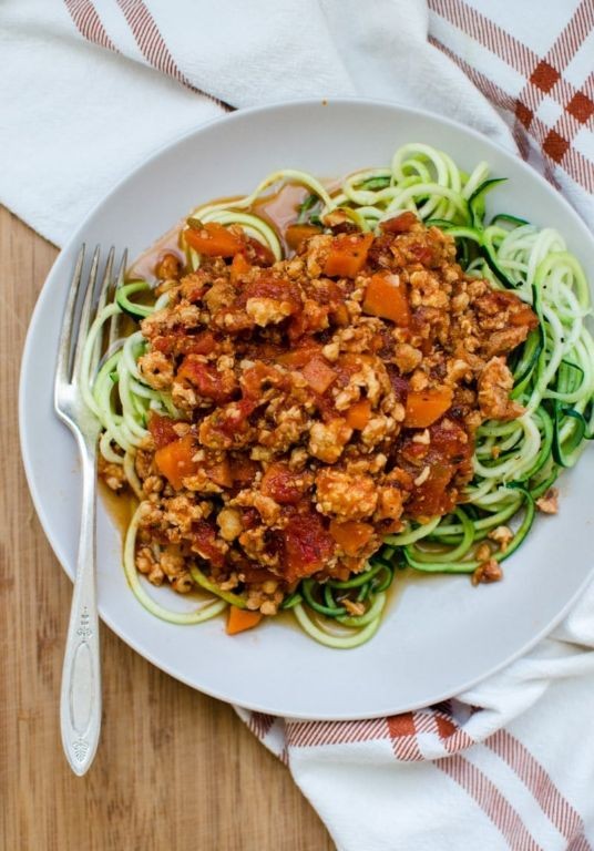 Canned Chicken and Zucchini Noodles