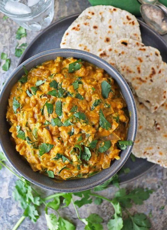 Canned Spinach and Lentil Curry