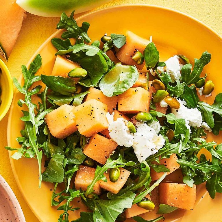 Cantaloupe and Arugula Salad with Feta