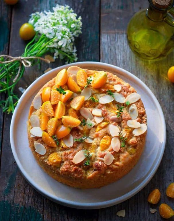 Cape Gooseberry Tart with Almond Crust