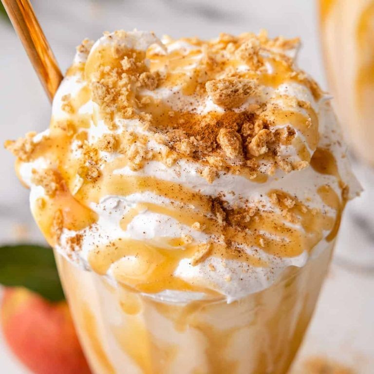 Caramel Apple Milkshake with Whipped Cream