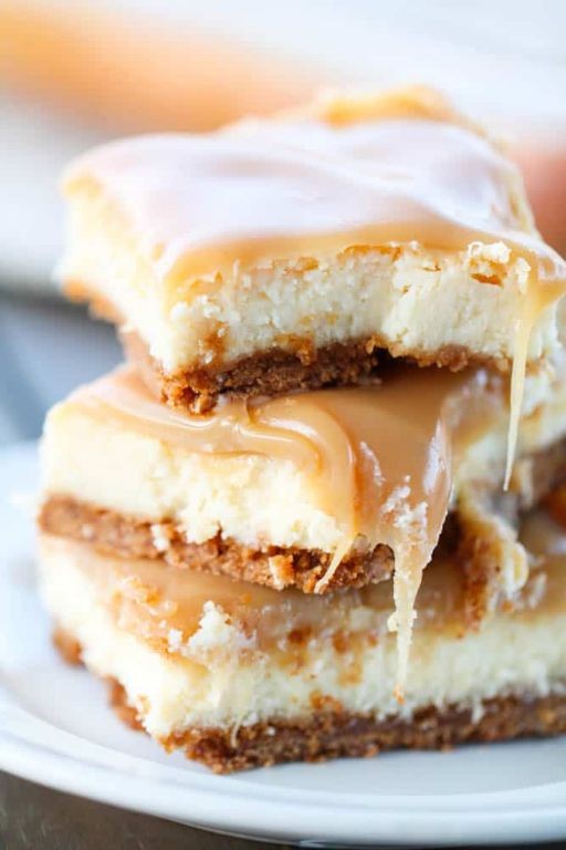 Caramel Oatmeal Cheesecake Bars