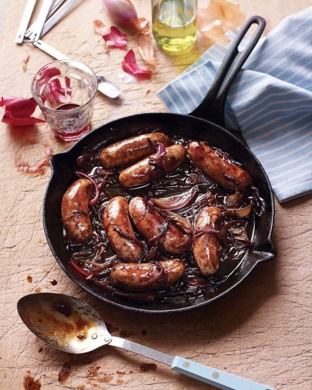 Caramelized Onion and Balsamic Sausages