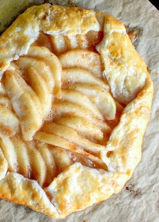Caramelized Pear Sweet Sourdough Tart