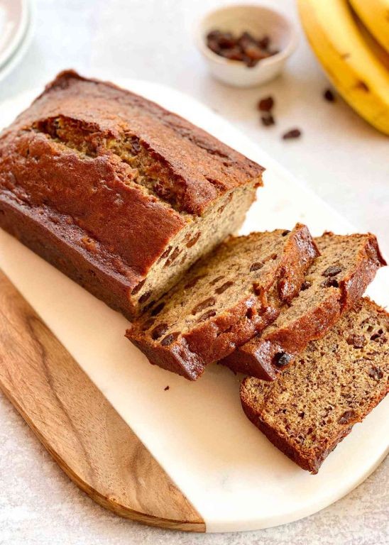 Caribbean Banana Bread with Rum Glaze