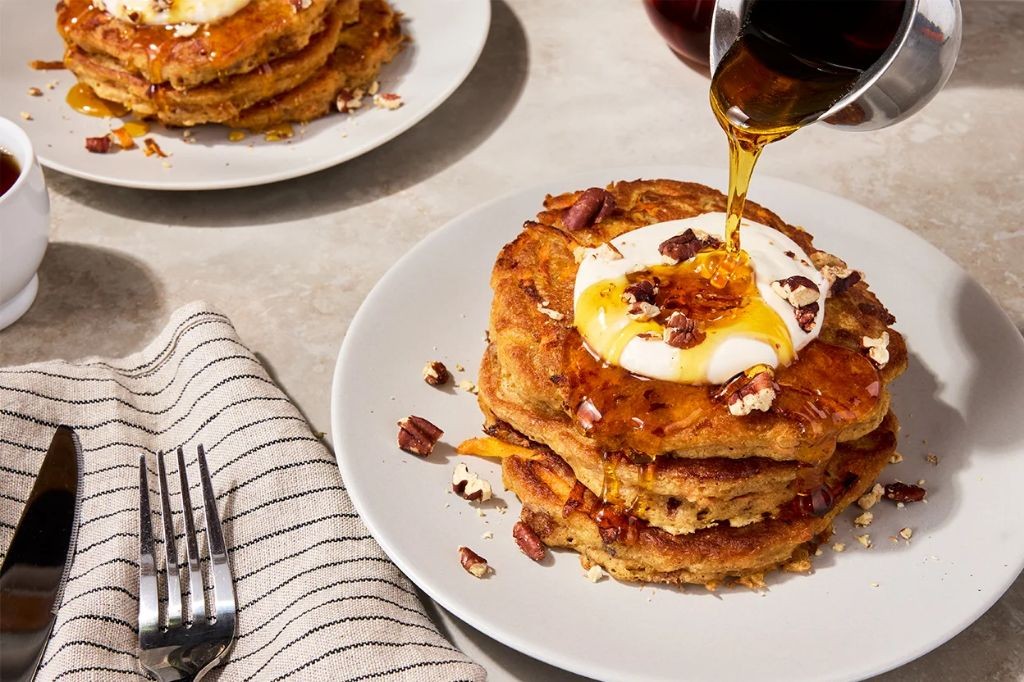 Carrot Cake Souffle Pancakes