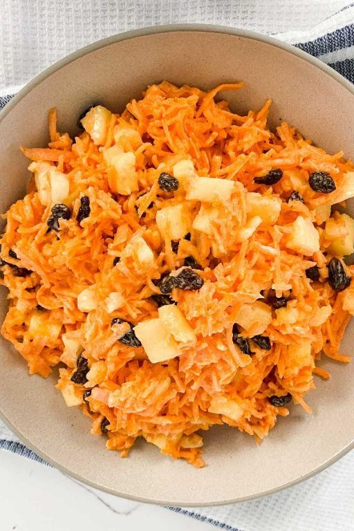 Carrot Fluff Salad with Raisins