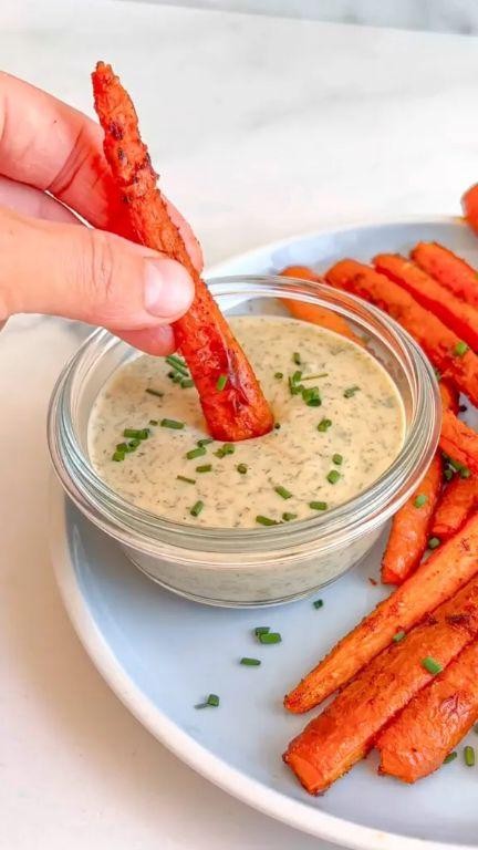 Carrot Sticks with Tahini Dip