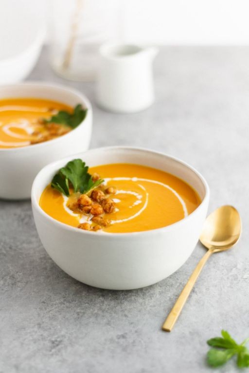 Carrot and Ginger Soup with Coconut Milk