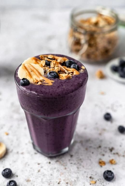 Cashew Butter Blueberry Shake