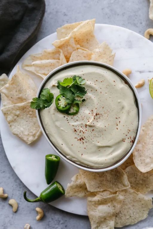 Cashew Queso Dip with Jalapeños