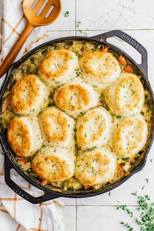 Cast Iron Skillet Turkey Pot Pie