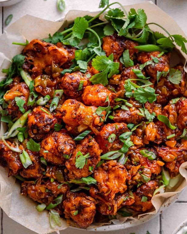 Cauliflower Manchurian with Crispy Batter
