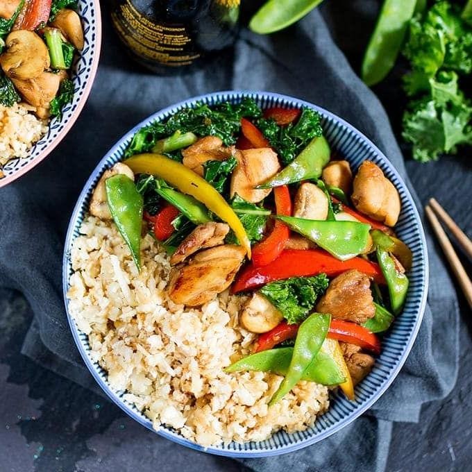 Cauliflower Rice Stir-Fry with Chicken