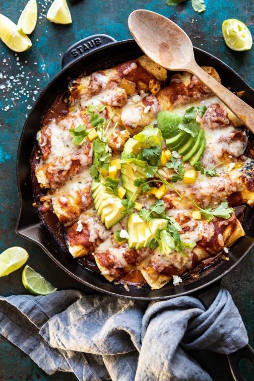 Cauliflower and Black Bean Enchiladas