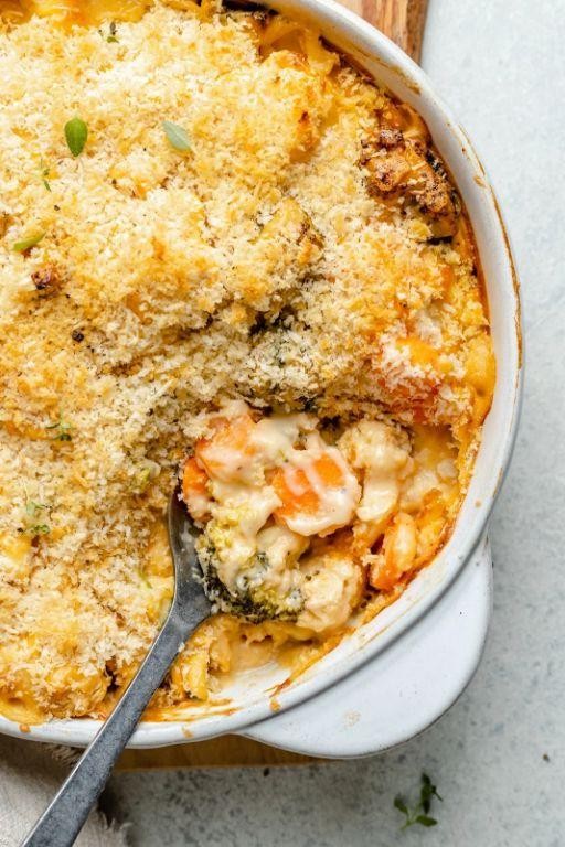 Cauliflower and Broccoli Gratin