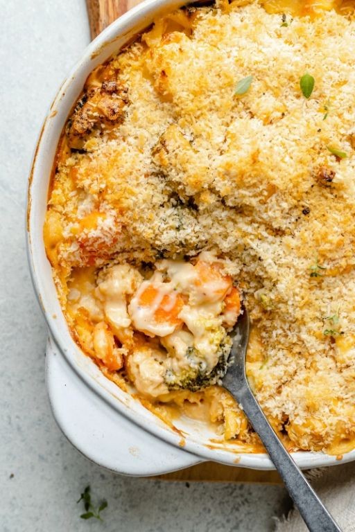 Cauliflower and Broccoli Gratin