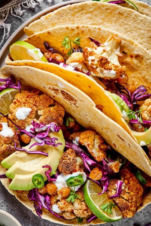Cauliflower and Chickpea Spiced Tacos