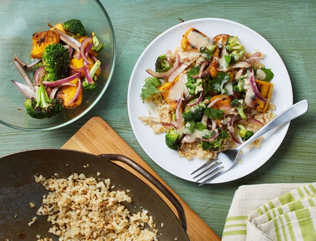 Cauliflower rice stir-fry with coconut aminos