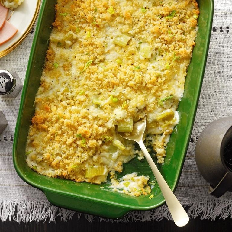 Celery and Carrot Gratin with Breadcrumbs