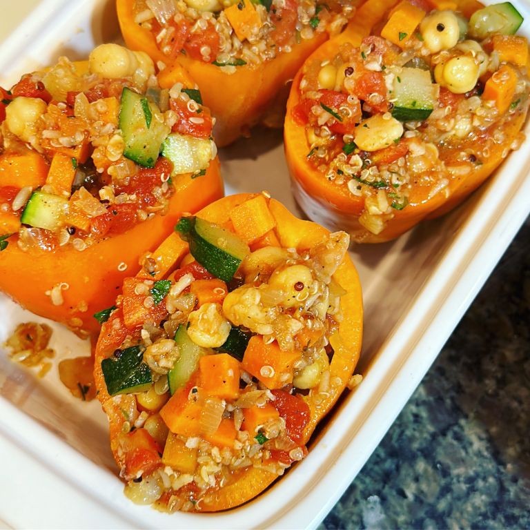 Celery and Carrot Stuffed Bell Peppers