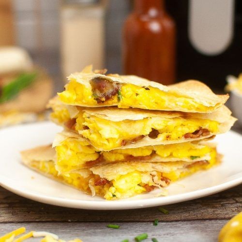 Cheesy Air Fryer Breakfast Quesadillas
