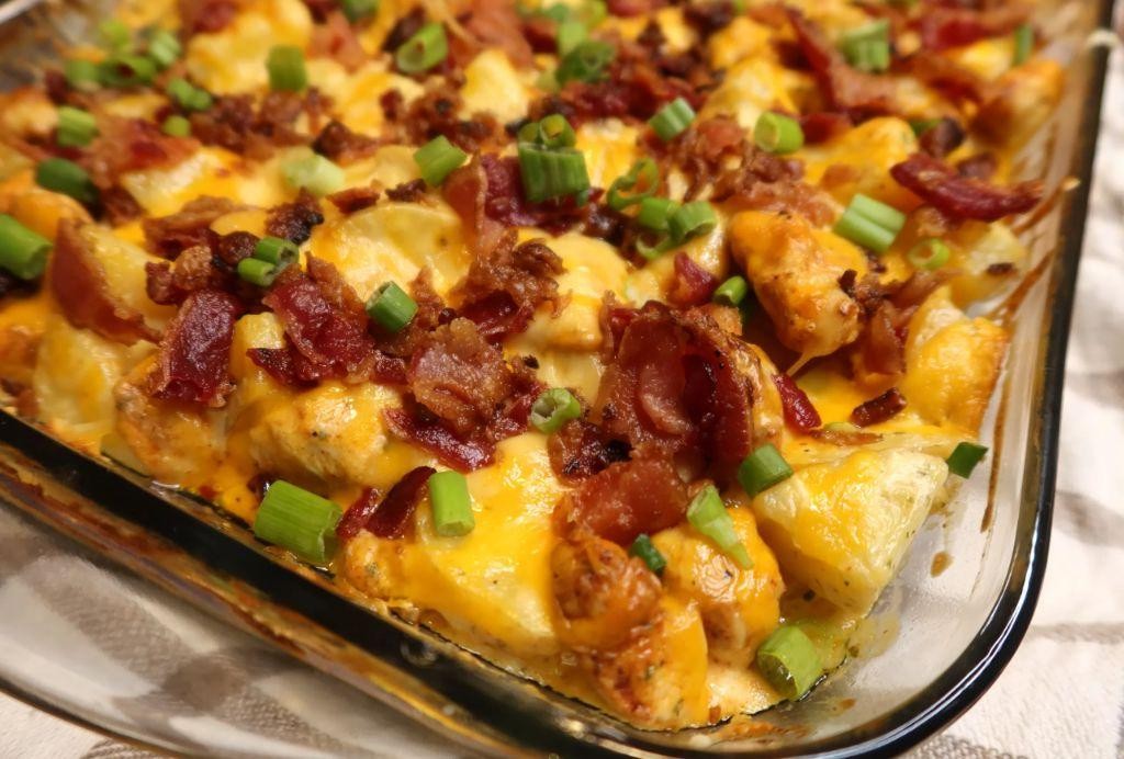 Cheesy Bacon Chicken and Potato Casserole