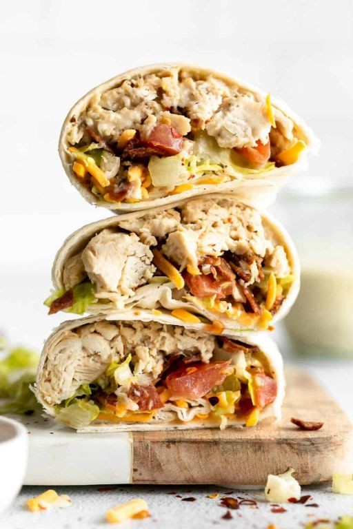 Cheesy Bacon Fried Chicken Wrap