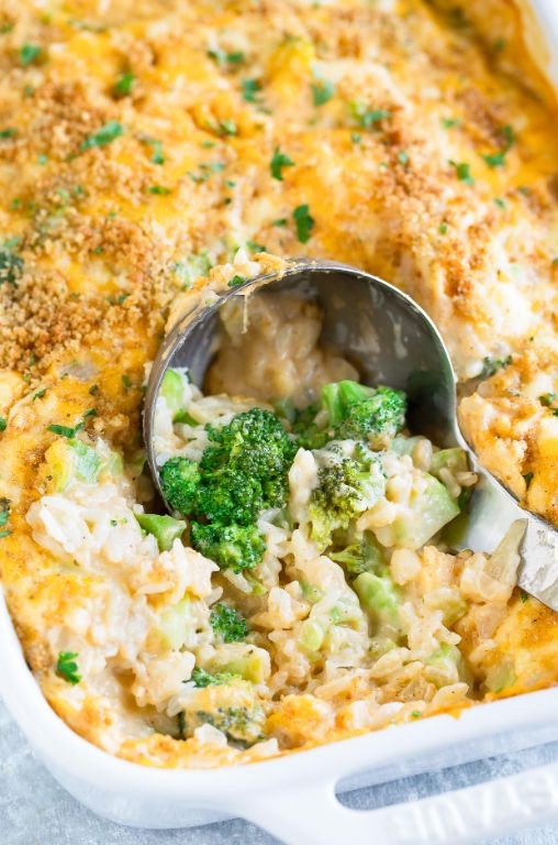 Cheesy Broccoli and Rice Casserole
