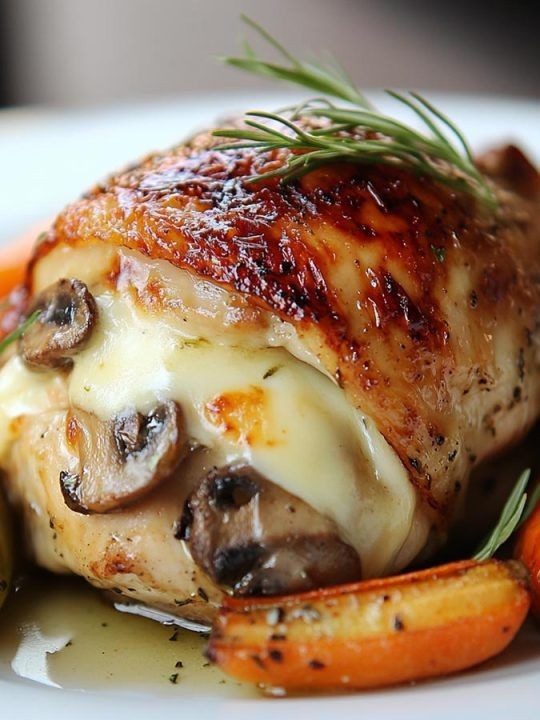 Cheesy Canned Chicken Stuffed Mushrooms