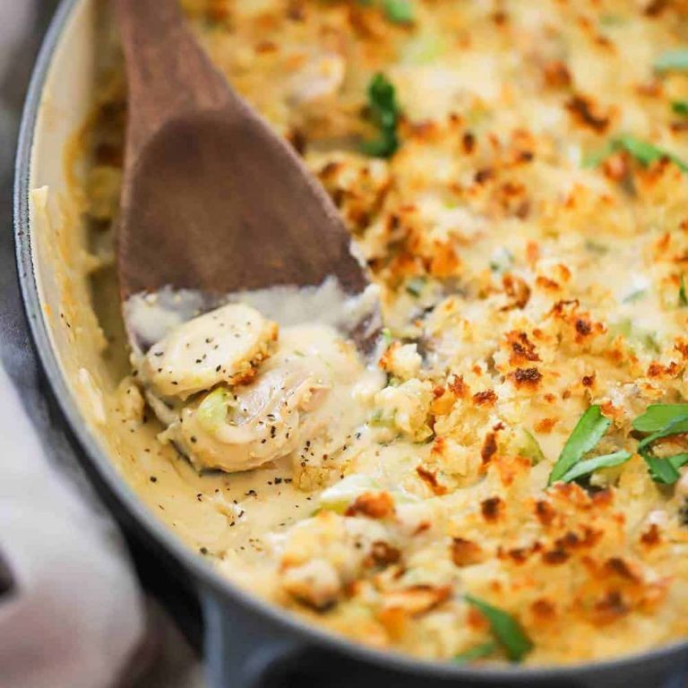 Cheesy Canned Oyster Casserole