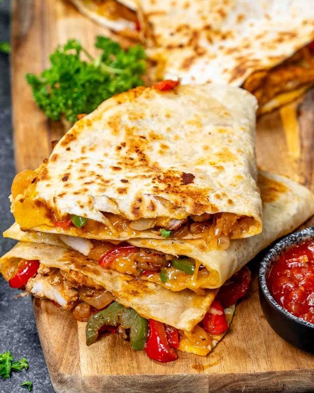 Cheesy Chicken Fajita Quesadillas